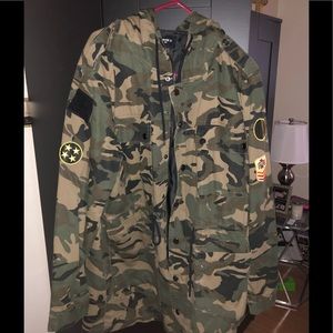 Army fatigue trench coat Forever21